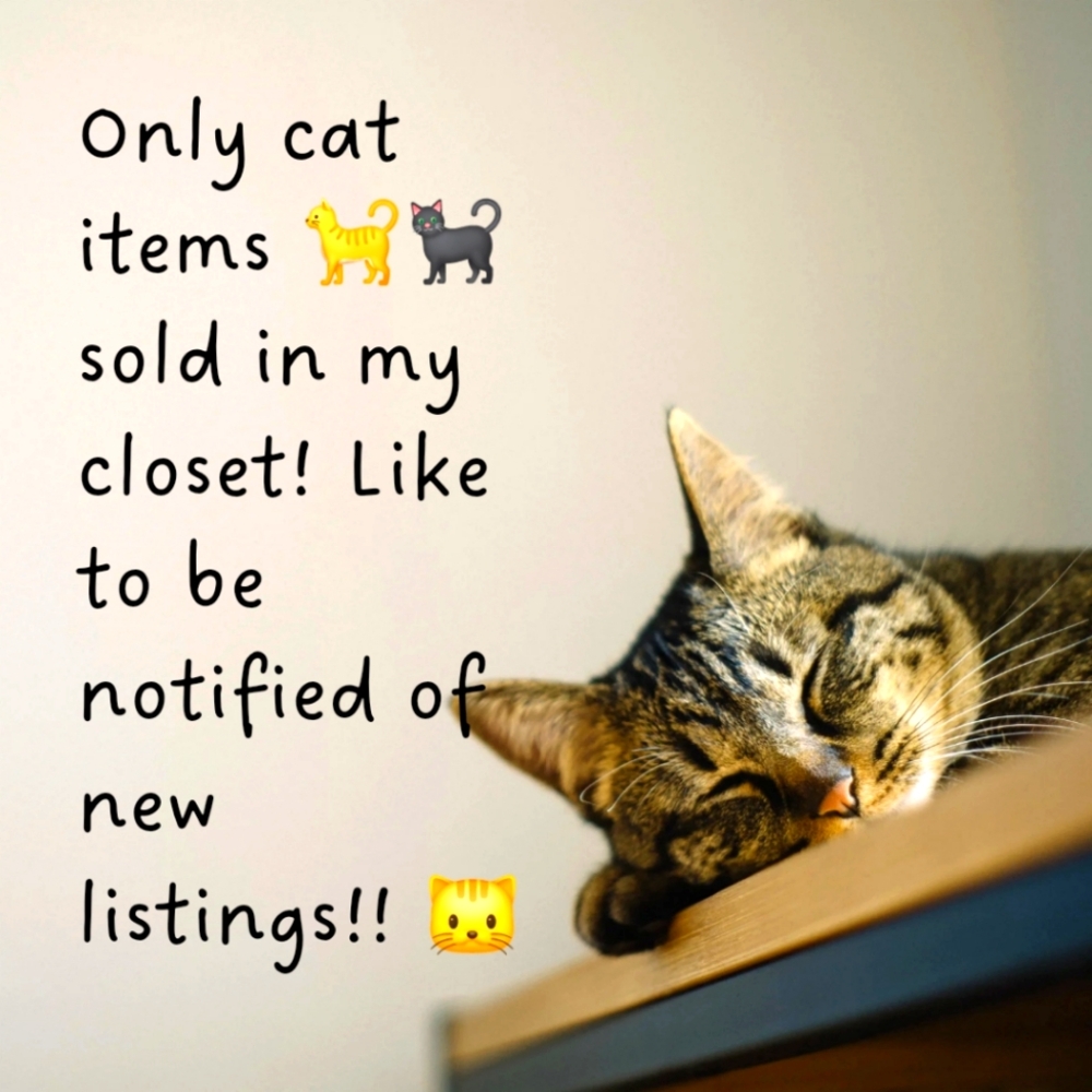 Like this post to be notified of new listed cat items!! 🐈😸🐈‍⬛️😻